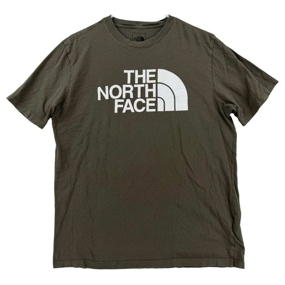 The North Face Shirt Mens Large Green Logo Graphic Tee T-Shirt Tagless